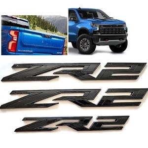 Chevrolet ZR2 Emblem Set in Black